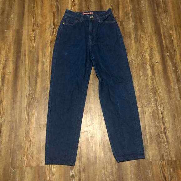 Mother Snacks High Waist Twizzy Ankle Jeans Women's 25 Relaxed in Cold Brew Wash - Picture 1 of 7